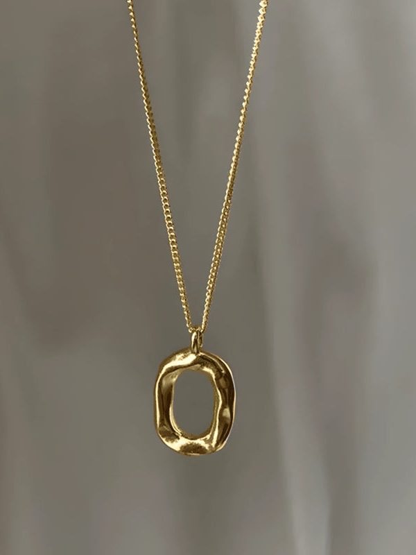 Wavy Ellipse Necklace
