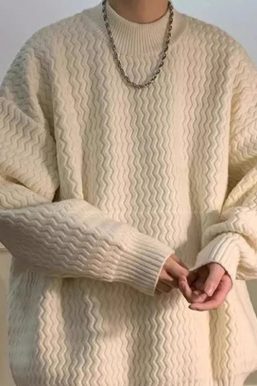 Wavy Knit Sweater