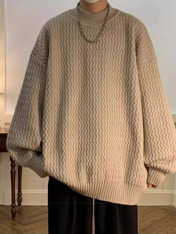 Wavy Knit Sweater