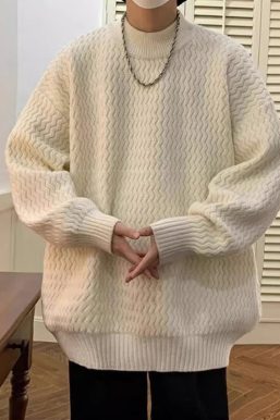 Wavy Knit Sweater