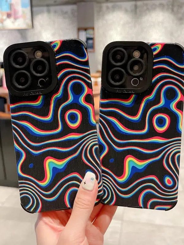 Wavy Rainbow Phone Case