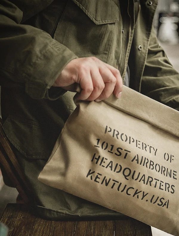 Waxed Canvas Clutch Bag