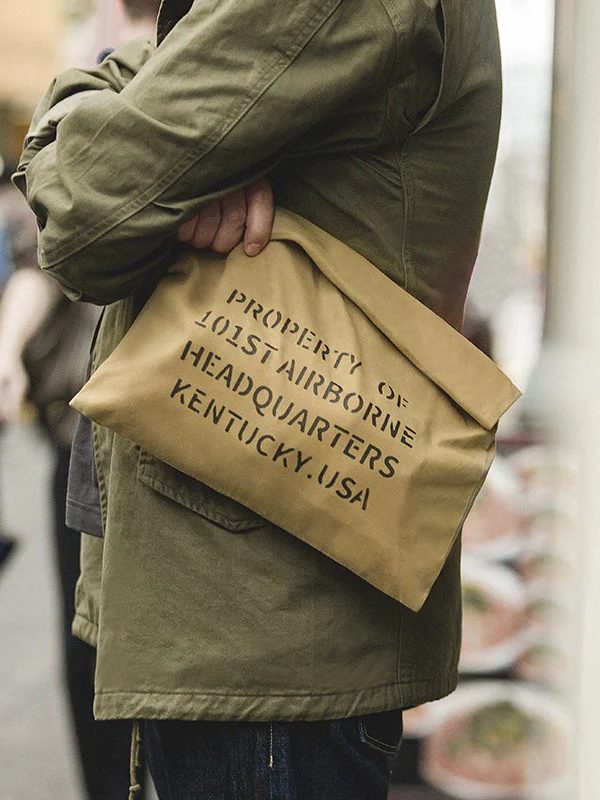 Waxed Canvas Clutch Bag