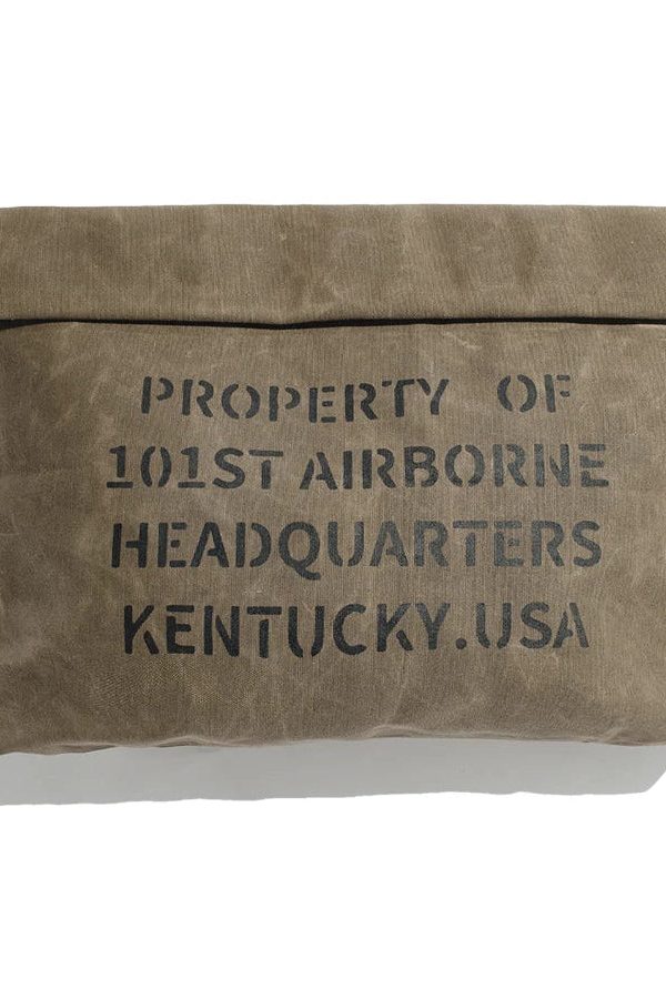 Waxed Canvas Clutch Bag