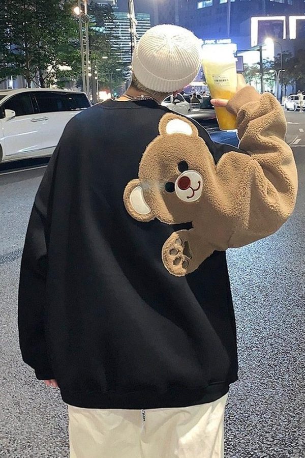 Weirdcore Bear Sleeve Sweatshirt