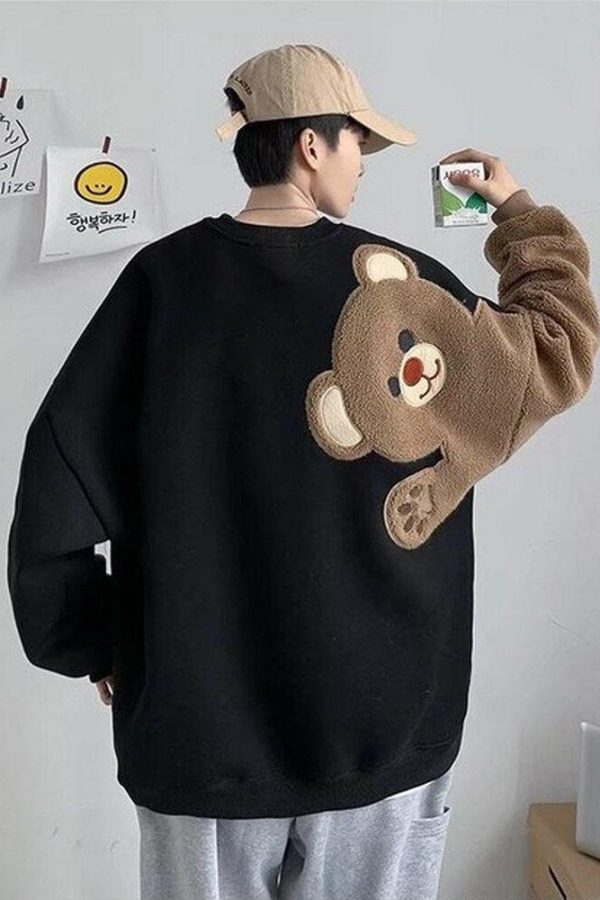 Weirdcore Bear Sleeve Sweatshirt