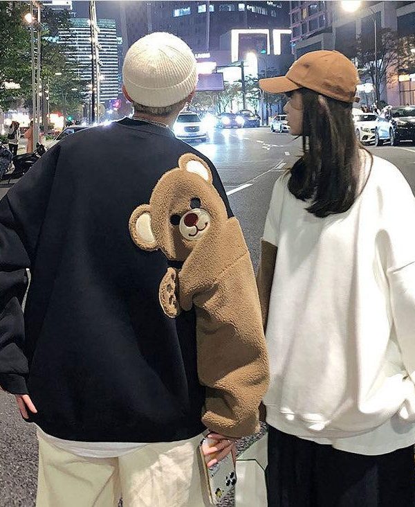 Weirdcore Bear Sleeve Sweatshirt