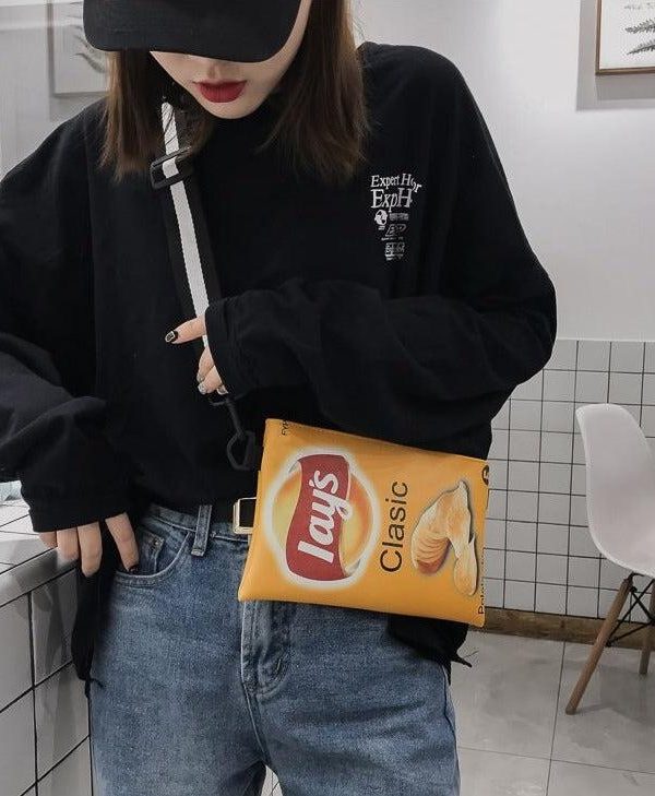Weirdcore Chips Crossbody Bag
