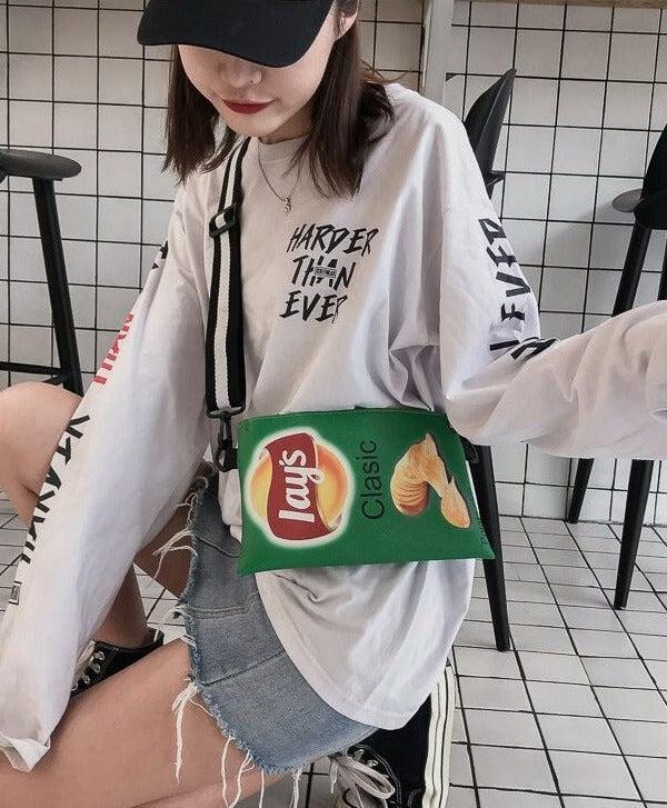 Weirdcore Chips Crossbody Bag