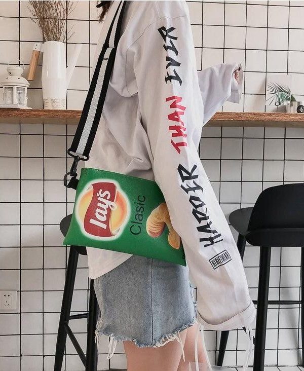 Weirdcore Chips Crossbody Bag