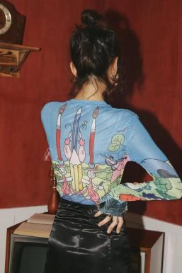 Weirdcore Dream Mesh Top