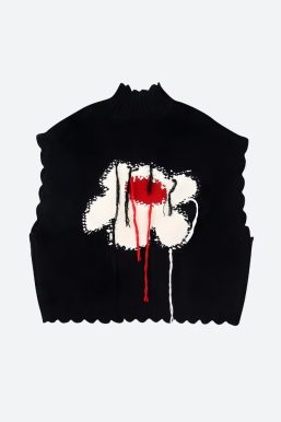 Weirdcore Flower Embroidered Knitted Sweater Vest