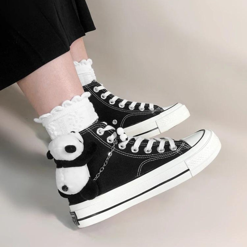 Weirdcore Panda Canvas Shoes Weirdcore Panda Canvas Shoes