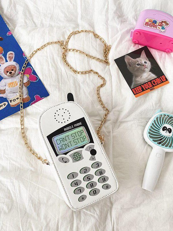 Weirdcore Retro Mobile Phone Shaped Handbag