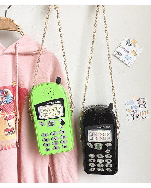 Weirdcore Retro Mobile Phone Shaped Handbag