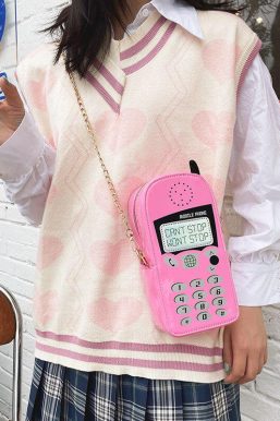 Weirdcore Retro Mobile Phone Shaped Handbag
