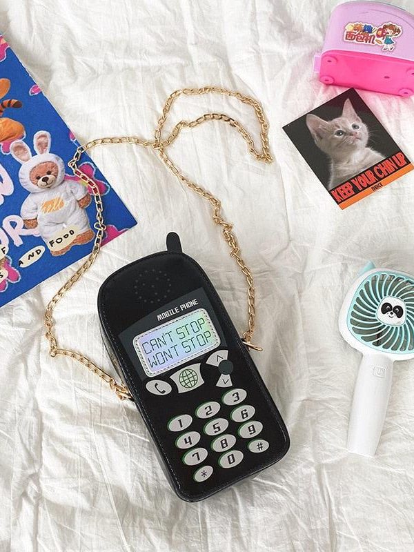 Weirdcore Retro Mobile Phone Shaped Handbag