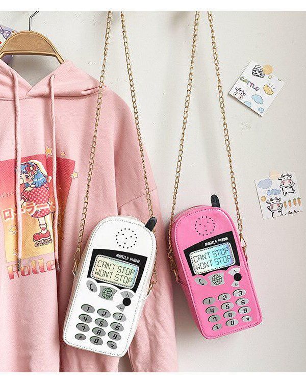 Weirdcore Retro Mobile Phone Shaped Handbag