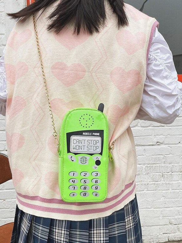 Weirdcore Retro Mobile Phone Shaped Handbag