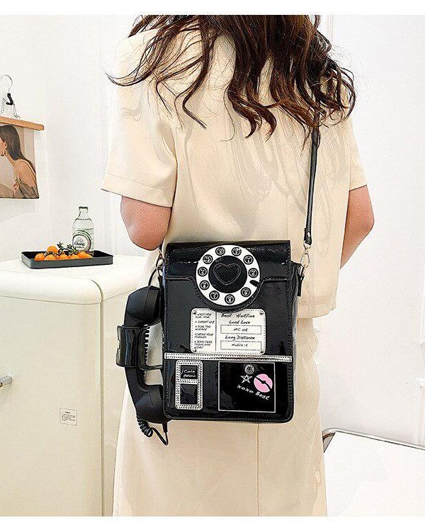 Weirdcore Retro Phone Shaped Crossbody Bag
