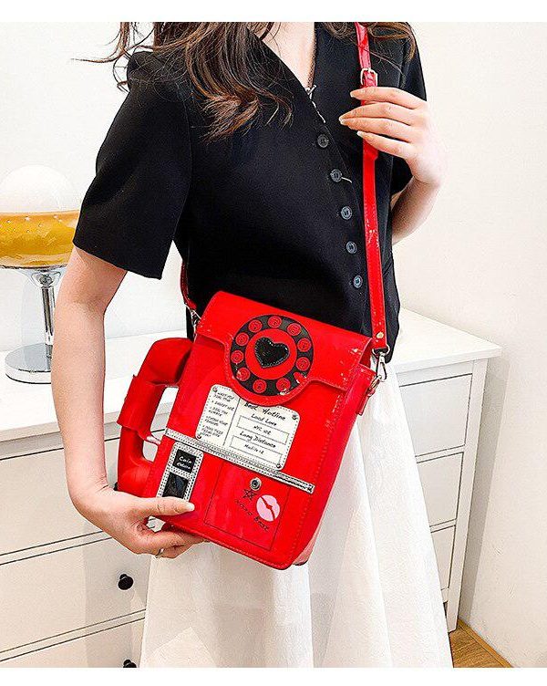 Weirdcore Retro Phone Shaped Crossbody Bag