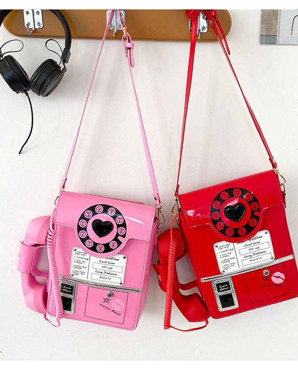 Weirdcore Retro Phone Shaped Crossbody Bag