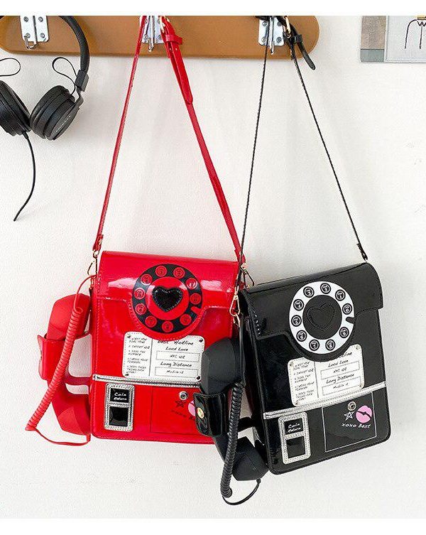 Weirdcore Retro Phone Shaped Crossbody Bag