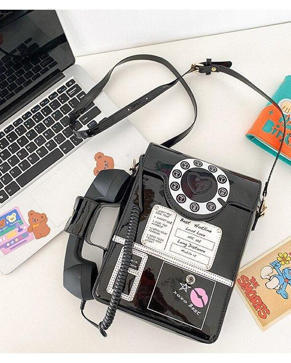 Weirdcore Retro Phone Shaped Crossbody Bag