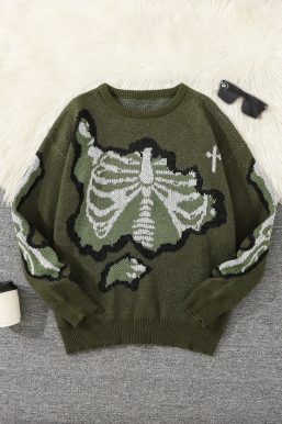 Weirdcore Skeleton Sweater