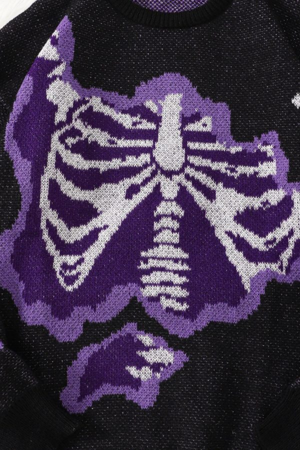 Weirdcore Skeleton Sweater