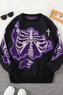 Weirdcore Skeleton Sweater