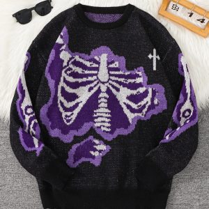 Weirdcore Skeleton Sweater