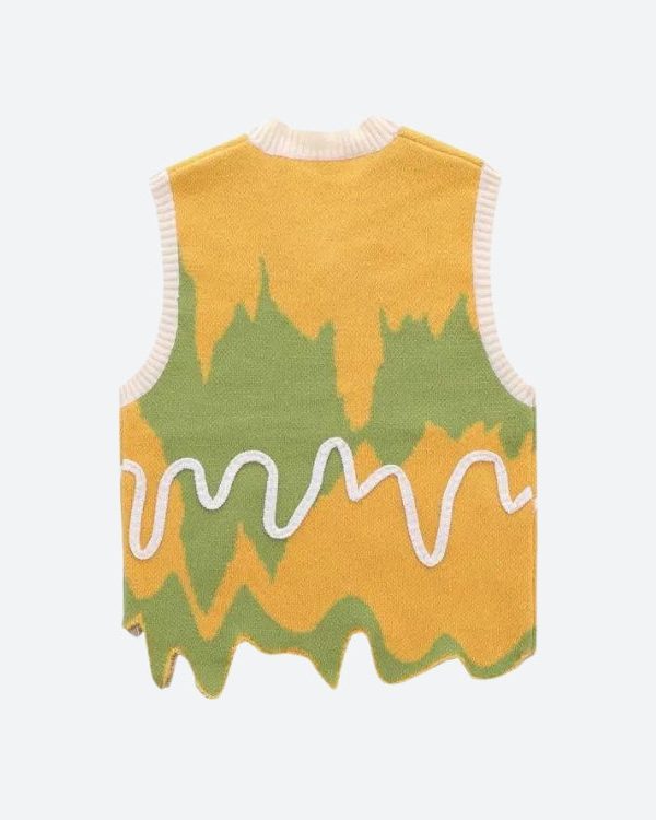 Weirdcore Wavy Striped Sweater Vest