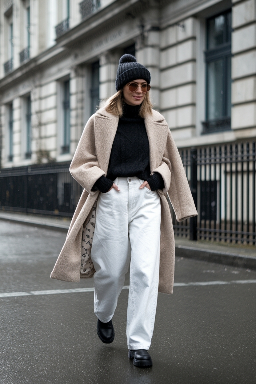 White Baggy Jeans Outfit Winter: A Fresh Take on Fashion outfit idea