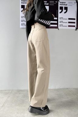 Wide Leg High Waist Casual Jeans