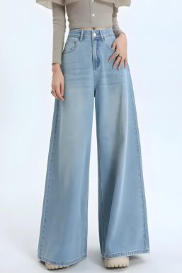 Wide Leg Regular Waist Jeans