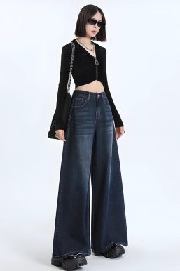 Wide Leg Regular Waist Jeans