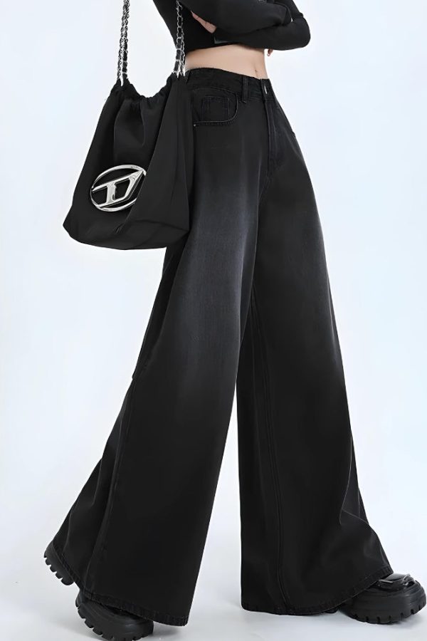 Wide Leg Regular Waist Jeans