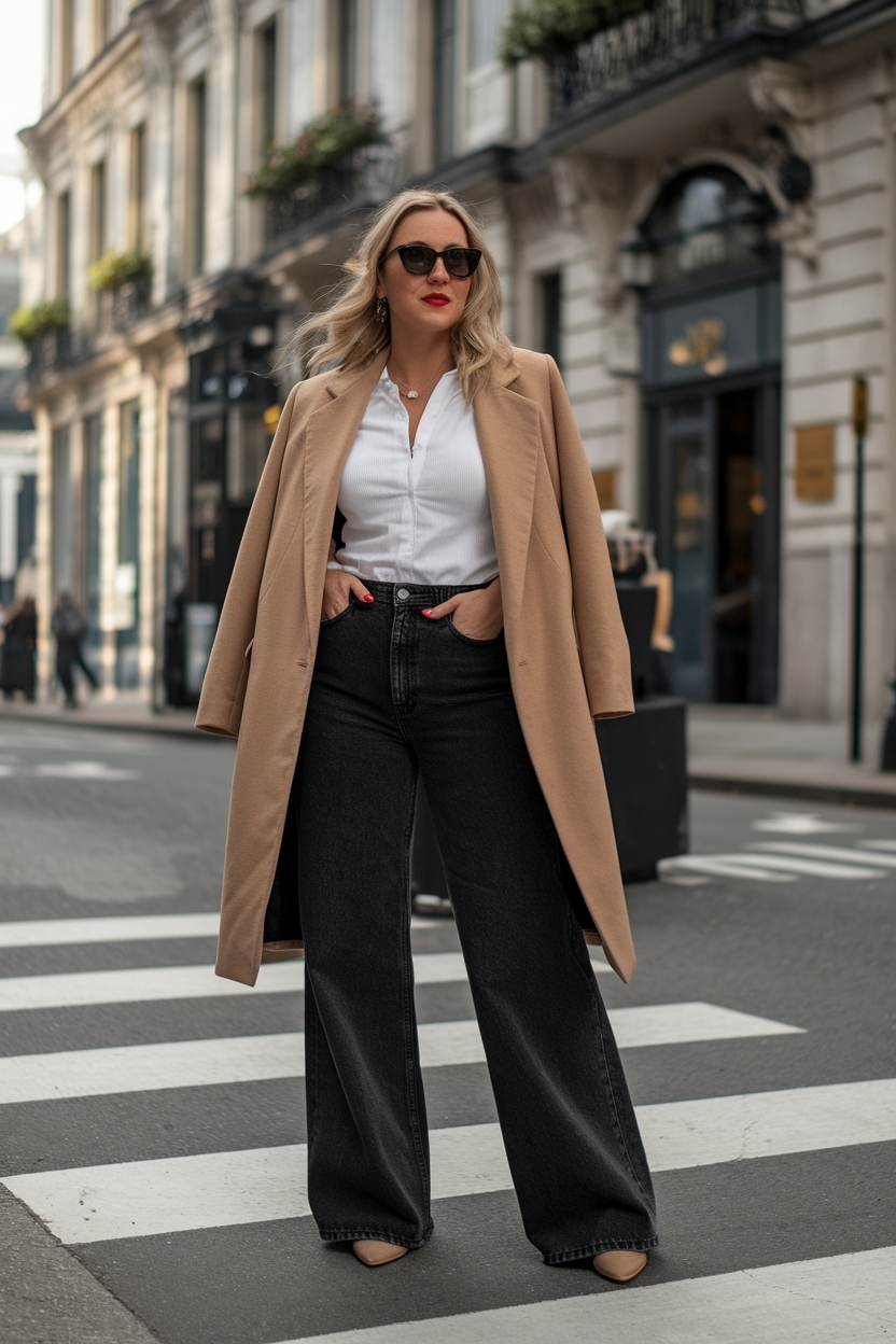 Wide Leg Black Jeans Outfit: Versatile Fashion Statements outfit idea