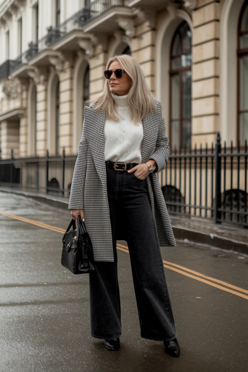 Wide Leg Black Jeans Outfit Winter: Fashion Forward Looks outfit idea