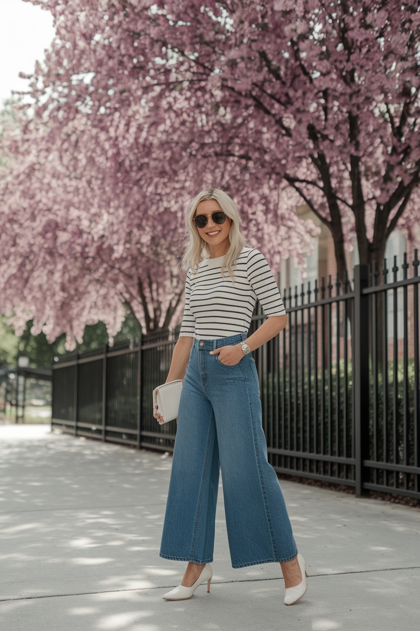 Wide Leg Jeans Outfit Spring: Fresh Styles for the Season outfit idea