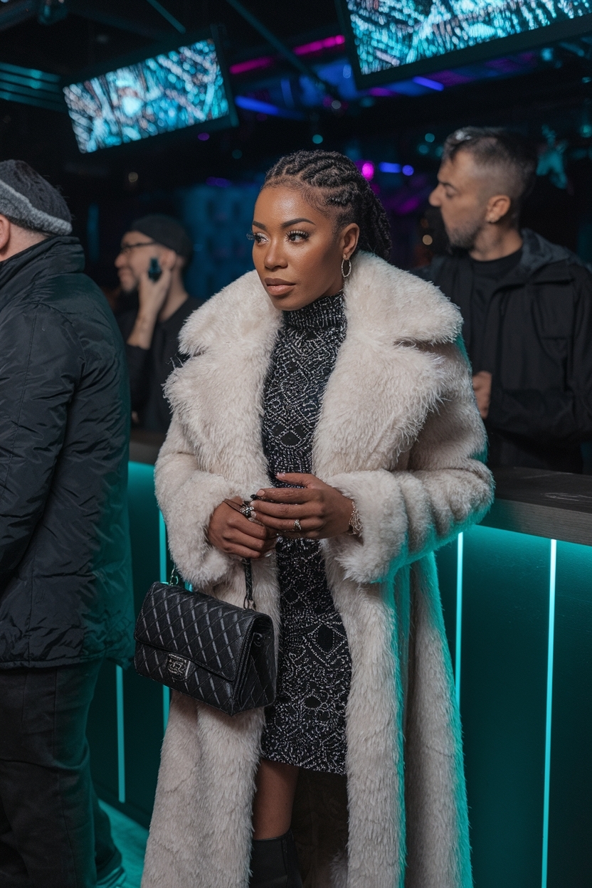 Winter Night Club Outfits Black Woman: Stay Warm in Style outfit idea