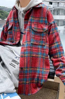 Wool Plaid Shirt Jacket