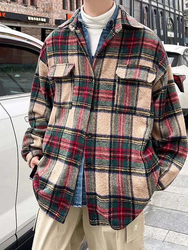 Wool Plaid Shirt Jacket