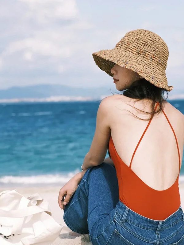 Woven Straw Bucket Hat