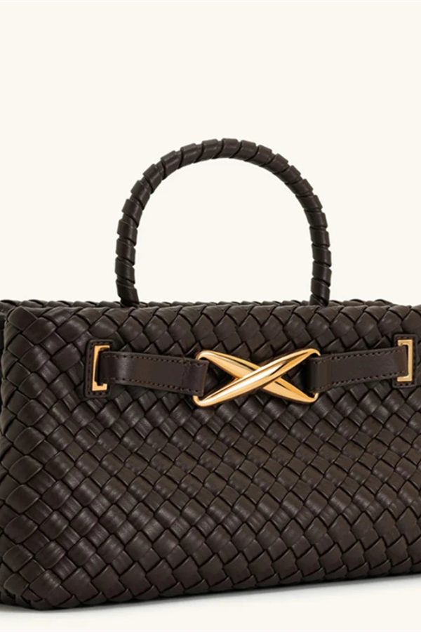 Woven Top Handle Bag
