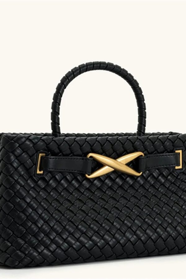 Woven Top Handle Bag