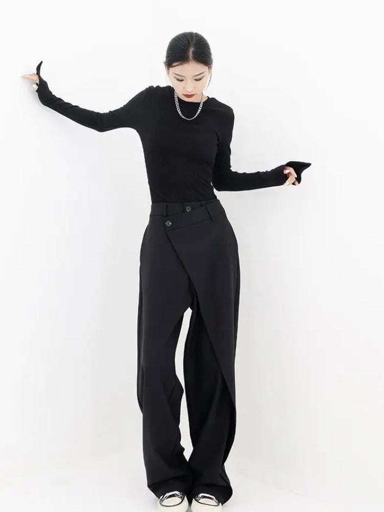 Wrap Front Wide Leg Pants Wrap Front Wide Leg Pants