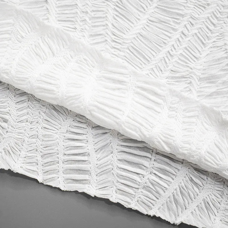 Wrinkled Lace Up Mini Dress Wrinkled Lace Up Mini Dress