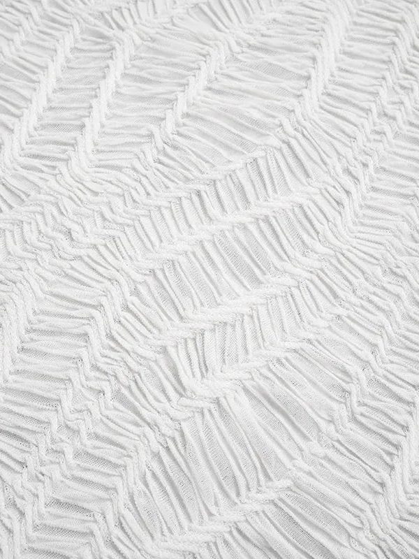 Wrinkled Lace Up Mini Dress